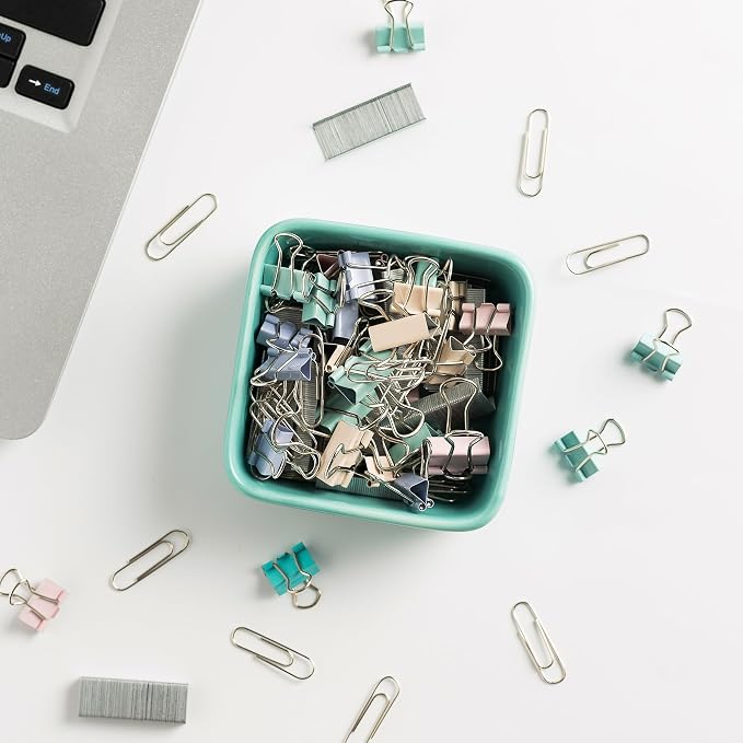 Ceramic Paper Clip Holder for Desk Cute Binder Holder Paperclip Holders for - Image 2