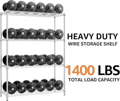 5-Shelf Storage Shelves, Wire Shelving Heavy Duty Metal Storage Shelving Unit - Image 8