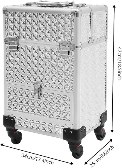 Professional Rolling Makeup Train Case - Image 8