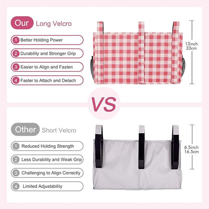 Surblue Bedside Caddy Hanging Bed Organizer Storage Bag Pocket - Image 4