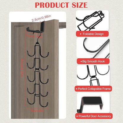 Hat Rack for Door, Collapsible Over The Door Hat Organizer - Image 3