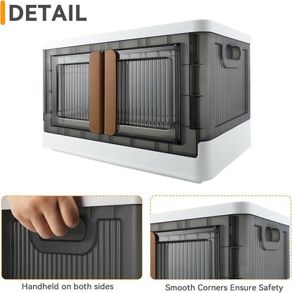 Storage Box, Cabinet with Lids, 8.4 Gallon Capacity, With Double Door and Lock - Image 4