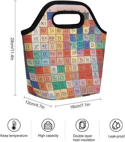 Periodic Table of Elements Lunch Bag Cooler Bag Tote Bags | Reusable Portable - Image 2