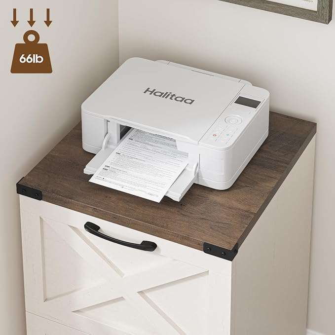 Halitaa Farmhouse 2 Drawer Small File Cabinet - Image 6
