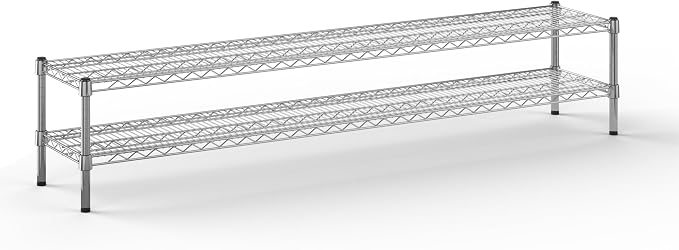 14" Deep x 72" Wide x 14" Height Wire Shelving Kit | 2-Tier | NSF Commercial by Regal+Altair