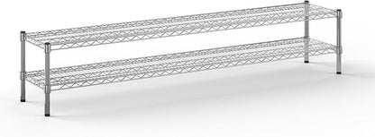 14" Deep x 72" Wide x 14" Height Wire Shelving Kit | 2-Tier | NSF Commercial by Regal+Altair