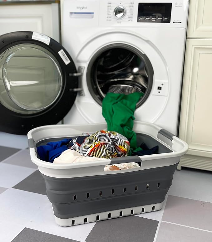 SAMMART 42L Collapsible Plastic Laundry Basket - Image 2