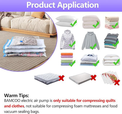 Electric Pump for Vacuum Storage Bags, Travel Vacuum Pump for Various Vacuum - Image 5