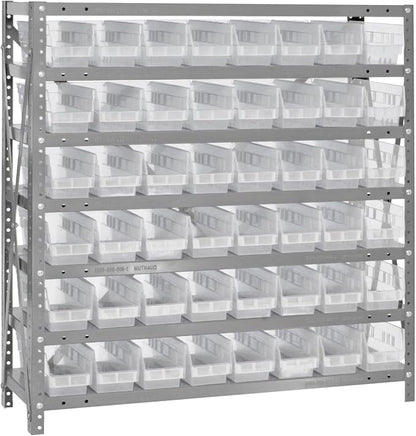 Quantum Storage Systems 1839-103CL Solid Heavy Duty 7 Shelves 48 Economy Clear by QuantumStorageSystems