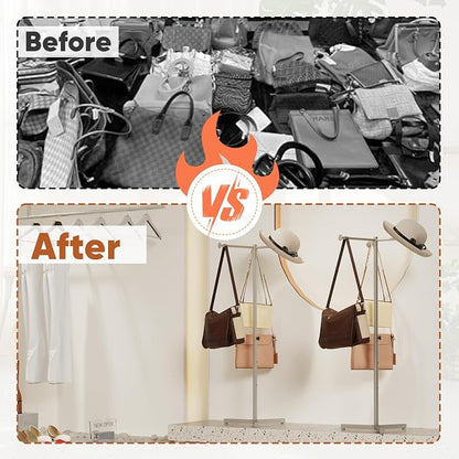 tonchean 2 Pcs 45 Inch Shopping Bag Rack - Image 5