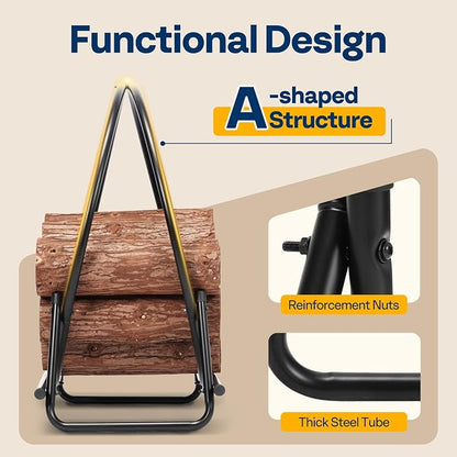 VIVOHOME 28 Inches Firewood Log Rack Hoop - Image 5