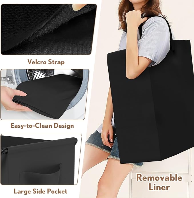 Foldable Metal Laundry Basket - Image 3