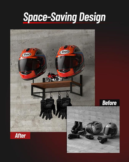 Vieshful Motorcycle Helmet Holder Wall Mount, Helmet Organizer Rack - Image 3