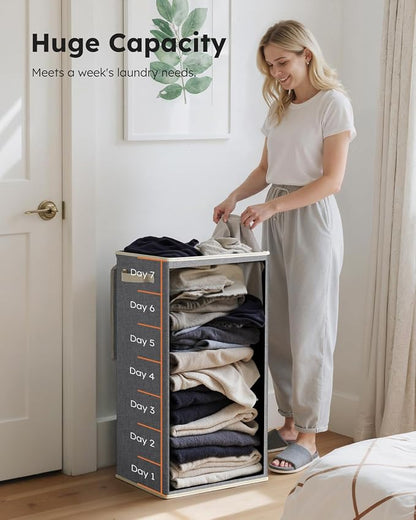 SOLEDI Laundry Hamper with Lid 100L Large & Tall Collapsible Laundry Basket - Image 3