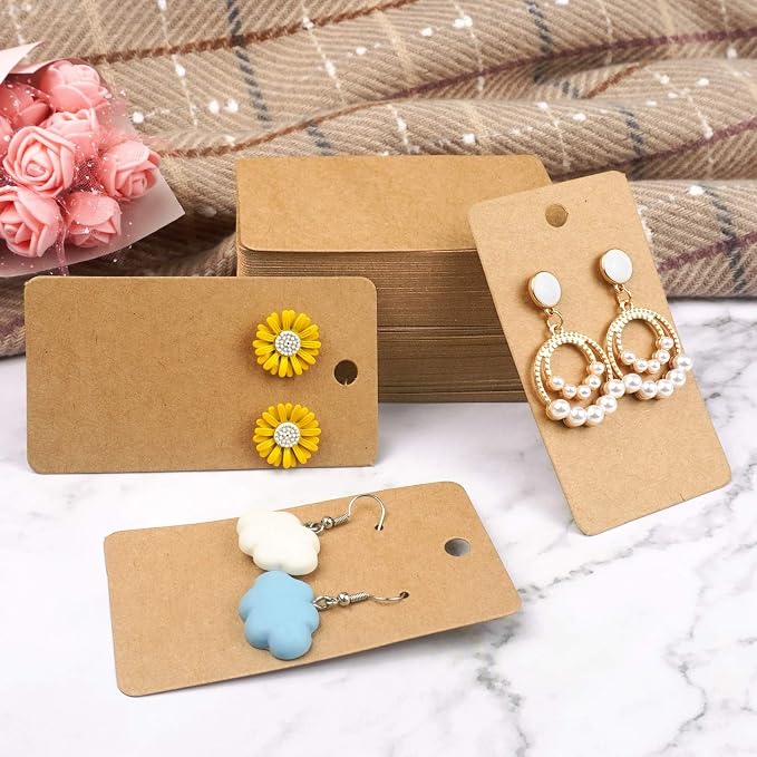 Kraft Paper Earring Display Cards, 500 Pack, 3.5 x 2 Inches - Image 5