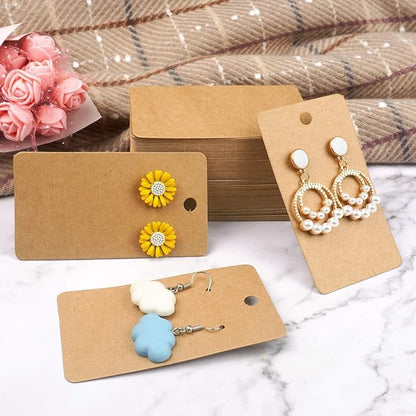 Kraft Paper Earring Display Cards, 500 Pack, 3.5 x 2 Inches - Image 5