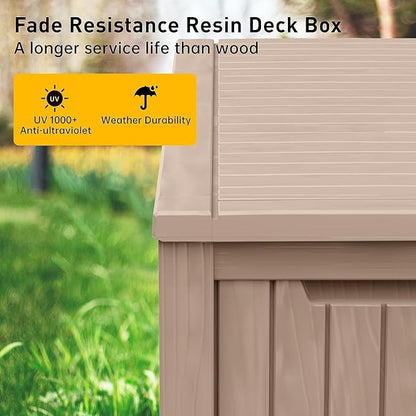 EasyUp 200 Gallon Deck Boxes Resin Large Storage Bins - Image 3