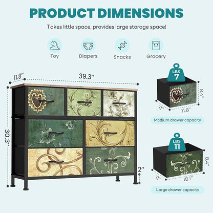 OLIXIS 7 Drawer Closet Organizer, Storage Tower - Image 3