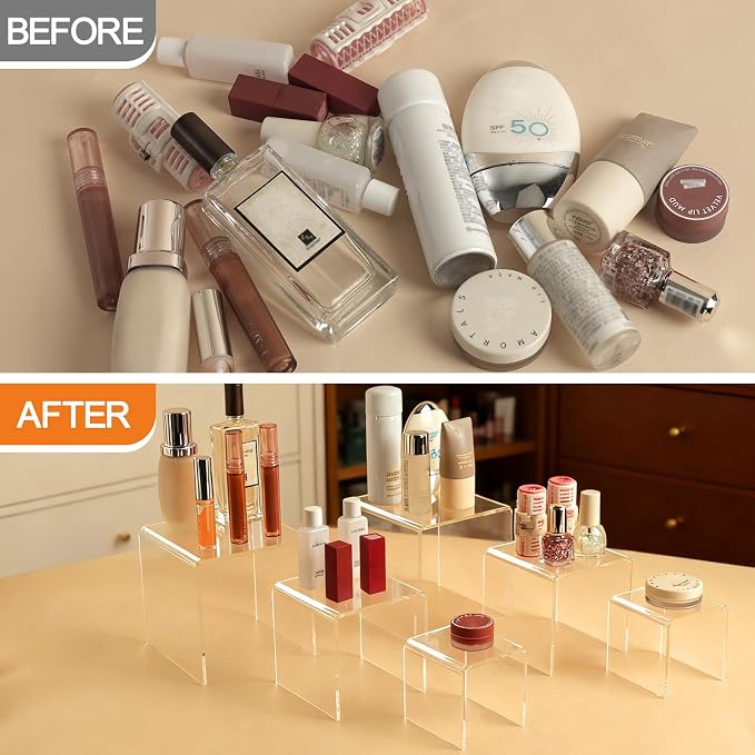 Fixwal 2 Set Acrylic Display Risers Cupcake Stands Clear Dessert Table Display - Image 5