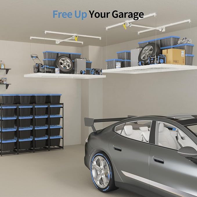 Overhead Garage Storage Rack – 4x8 FT Garage Ceiling Storage Racks - Image 7