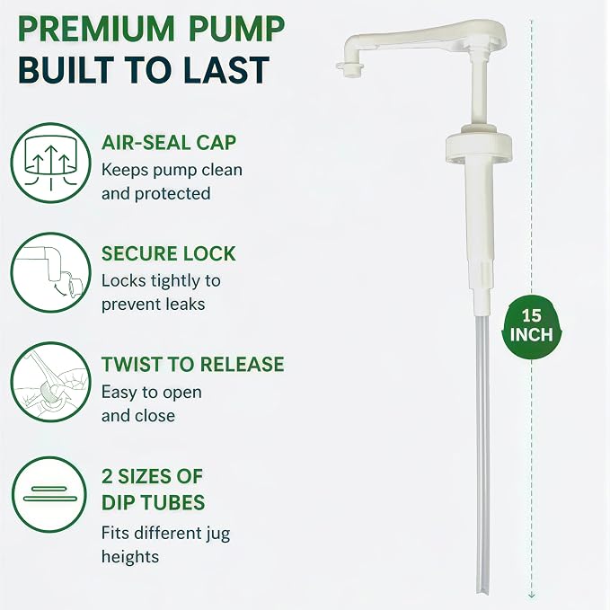 Pump for Gallon Jug & 5 Gallon Bucket, Leakproof Heavy Duty | Pump Dispenser - Image 2