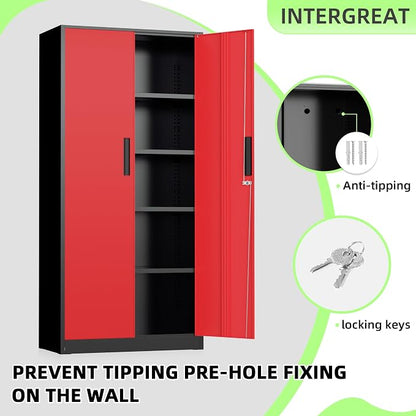 INTERGREAT Metal Storage Cabinet, Tall Metal Cabinet - Image 5
