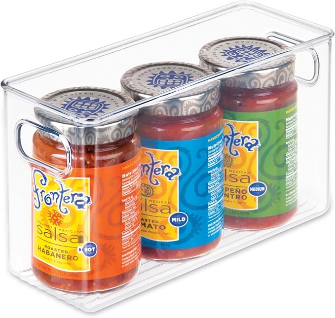 iDesign Slim Clear Plastic Storage Bin, Tall Narrow | Organizer, by iDesign