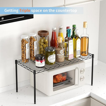 1-Tier Wire Shelf Rack, Single Metal Shelves Rack | Height Adjustable Metal - Image 3