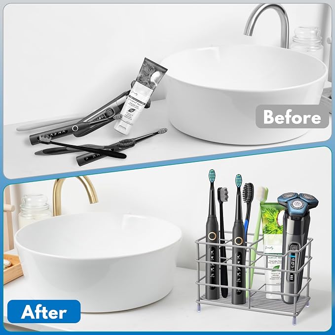 Urbanstrive 304 Stainless Steel Bathroom Toothbrush Holder Toothpaste Holder - Image 4