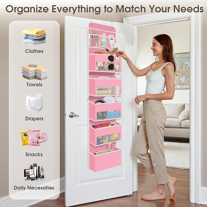 6-Tier Over The Door Organizer Hanging Storage Organizers - Image 6