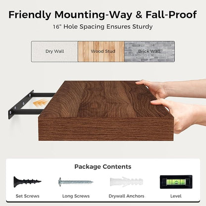 12 Inch Deep Floating Shelves, 24 x 12 Floating Shelf - Image 6