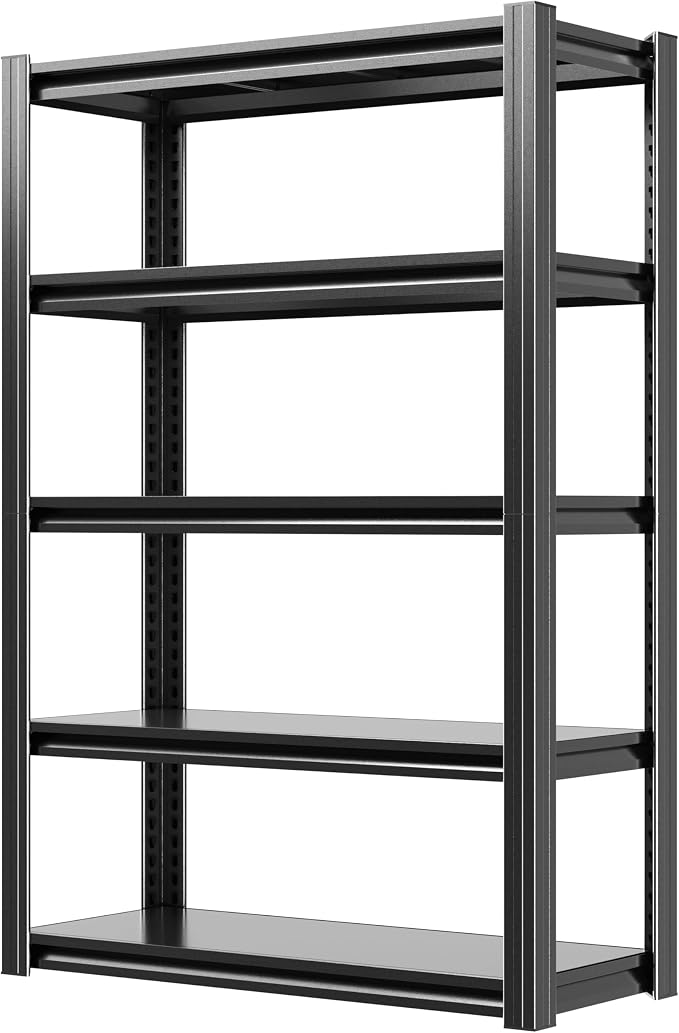 60" H Garage Shelves, Garage Shelving Heavy Duty, 3000Lbs 5 Tier Adjustable by VIYET