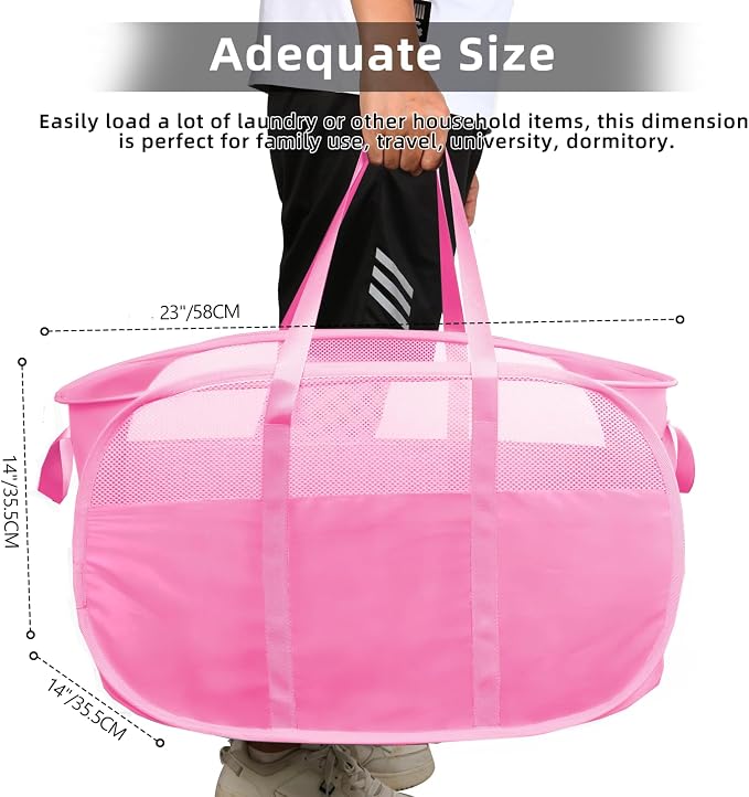 Collapsible Laundry Baskets, Tear Proof Pop Up Laundry Hamper - Image 3