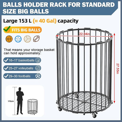 Garage Ball Storage: Round Sports Equipment Organizer - Image 3