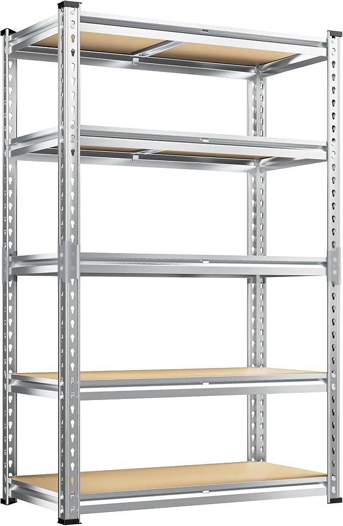 REIBII Garage Shelving, 5 Tier Storage Shelves Load 2020LBS, Adjustable Garage by REIBII