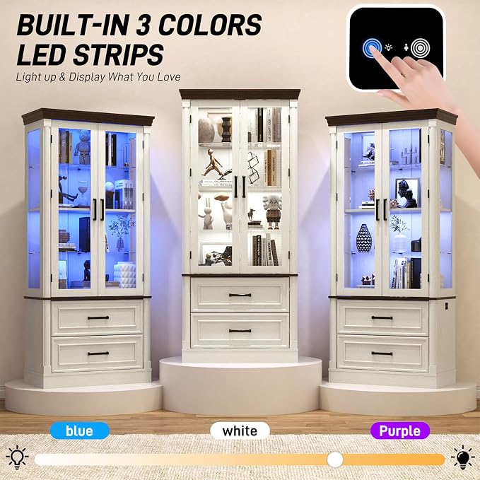 St.Mandyu 71" Tall Display Cabinet - Image 7
