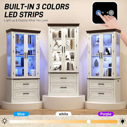 St.Mandyu 71" Tall Display Cabinet - Image 7