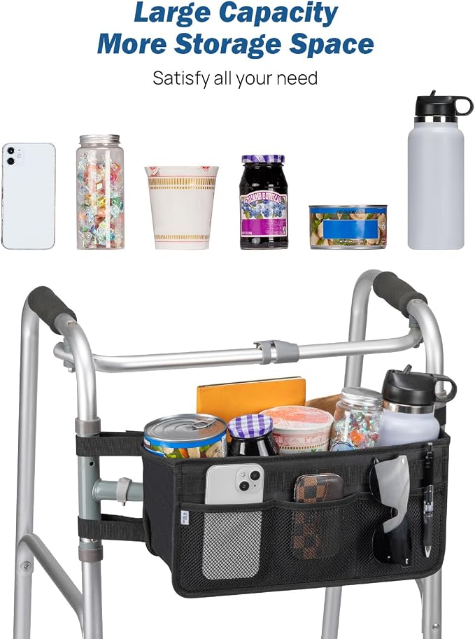 JOYTUTUS Walker Basket for Folding Walker, Basket for Walkers for Seniors - Image 2