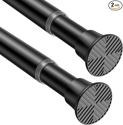 2Pcs Spring Tension Curtain Rod, Shower Curtain Rod 16-37 Inch, Spring Loaded by HAOYUNTE