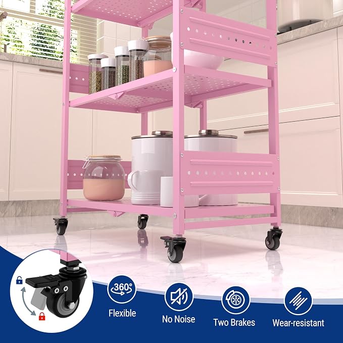 WORKPRO 5-Tier Folding Shelf, No-Assembly Metal Storage Rack - Image 6