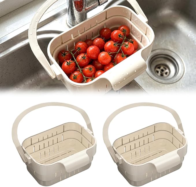 Collapsible Sink Strainer Basket, Foldable Hanging Colander, Suitable by Unknown