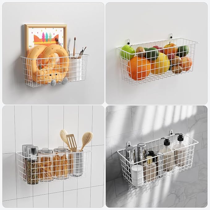 MaraFansie [Extra Large Wire Basket 2-Pack Hanging Wall Organizer Cabinet - Image 3