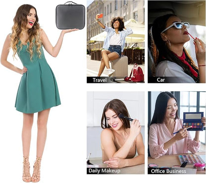 Travel Makeup Bag Makeup Cosmetic Train Case Organizer Portable Storage Bag - Image 8