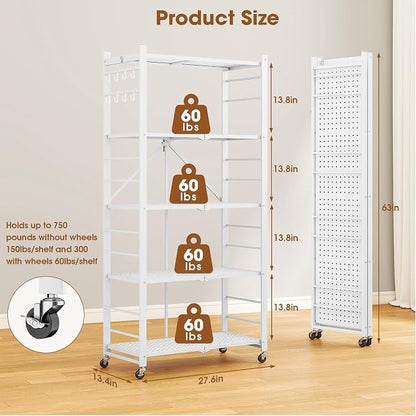 Fenbeli Foldable Shelves with Wheels - Image 3