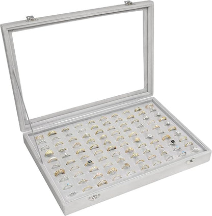 Velvet Ring Display Tray Organizer Box by Siveit