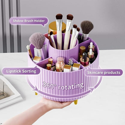 360° Rotate Makeup Brush Holder Organizer, Makeup Organizers Countertop - Image 2