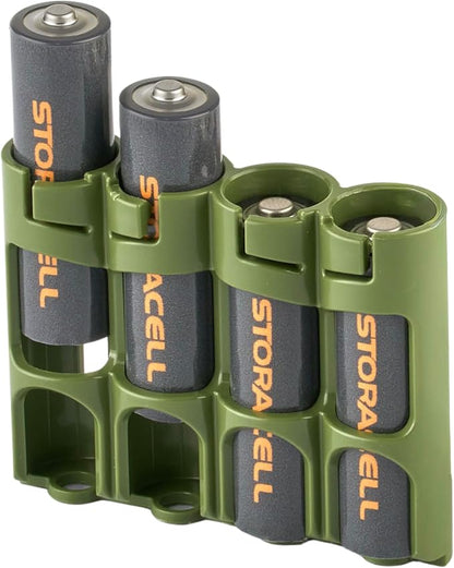 Storacell by Powerpax Slimline AA Battery Storage Caddy, Military Green - Image 2