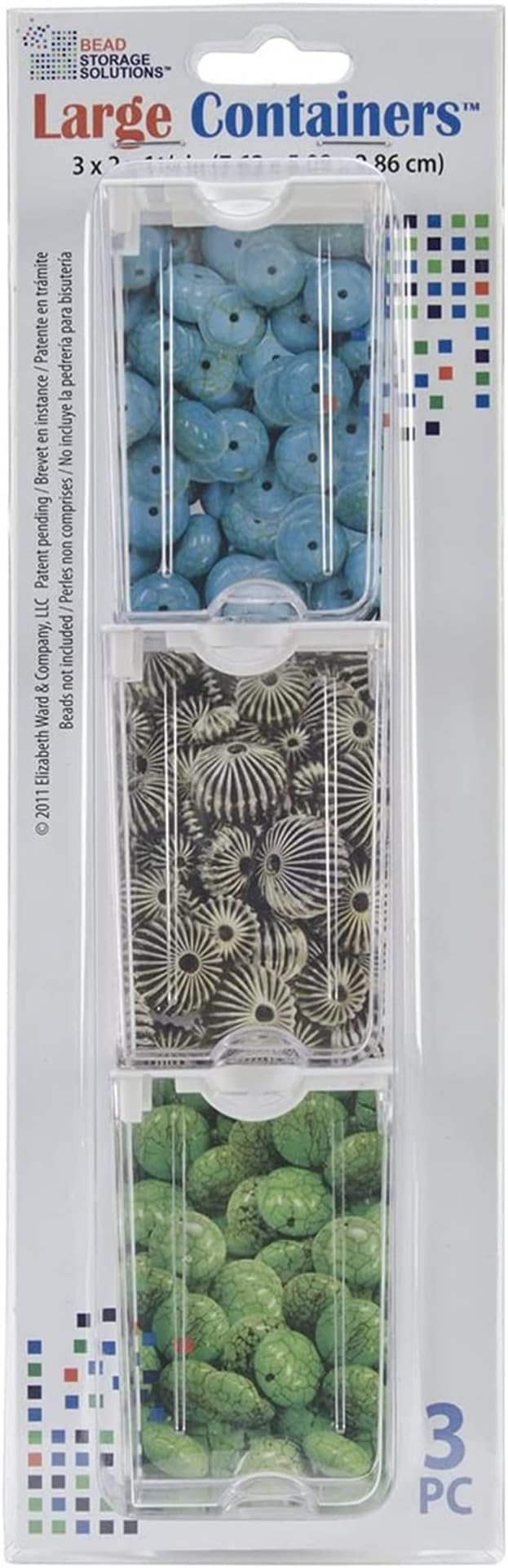 Elizabeth Ward Bead Storage Solutions 3 Piece Craft Organizing Storage - Image 2