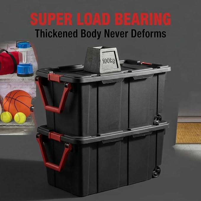 （2-Pack） 160QT Wheeled Storage Boxes - Image 7