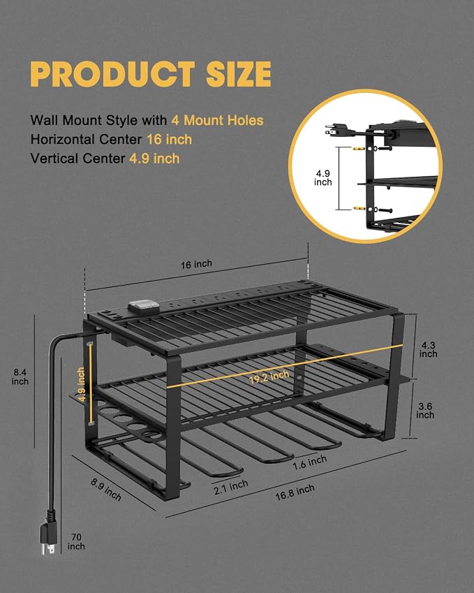 Wall Mount Power Tool Organizer and Charging Station - Image 7